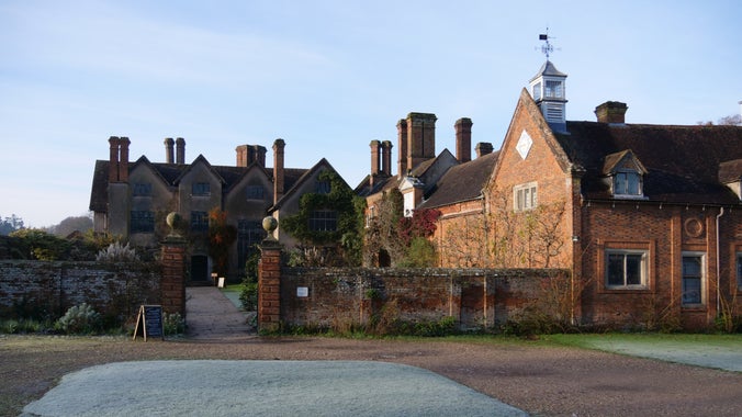 A wintry view of Packwood House, Warwickshire